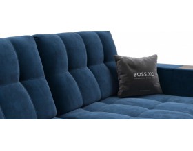 Босс ХО диван Велюр Монолит синий