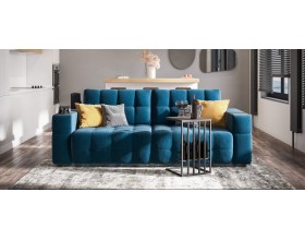 Босс ХО диван Велюр Монолит синий