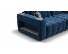 Босс ХО диван Велюр Монолит синий