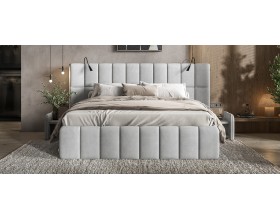 Босс ХО Кровать 180*200 Велюр Монолит сталь