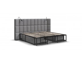 Босс ХО Кровать 180*200 Велюр Монолит сталь