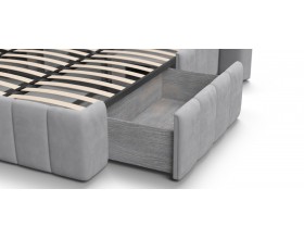 Босс ХО Кровать 180*200 Велюр Монолит сталь