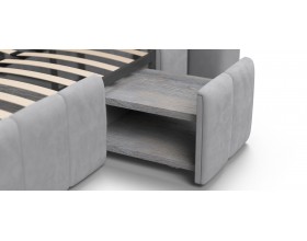 Босс ХО Кровать 180*200 Велюр Монолит сталь