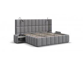 Босс ХО Кровать 180*200 Велюр Монолит сталь