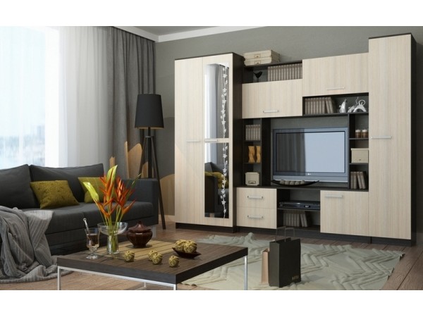 Гостиная Марта-11 ( Флора)  венге / дуб белфорд