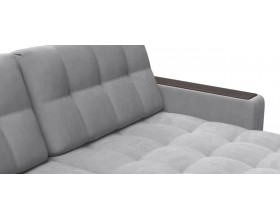 Босс Макс угловой диван Велюр Монолит сталь