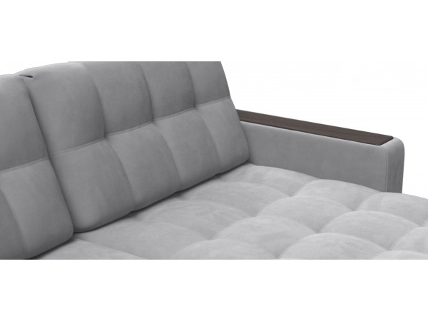 Угловой диван BOSS 3.0 MAX велюр Monolit сталь