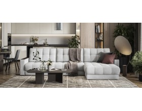 Босс Макс угловой диван Велюр Монолит сталь