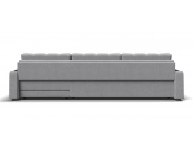 Босс Макс угловой диван Велюр Монолит сталь