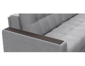 Босс Макс угловой диван Велюр Монолит сталь