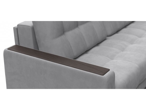 Угловой диван BOSS 3.0 MAX велюр Monolit сталь