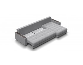 Босс Макс угловой диван Велюр Монолит сталь