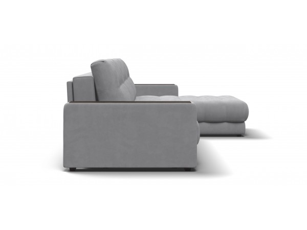 Угловой диван BOSS 3.0 MAX велюр Monolit сталь