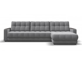 Босс Макс угловой диван Велюр Монолит сталь