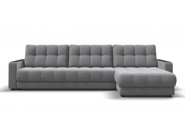Угловой диван BOSS 3.0 MAX велюр Monolit сталь
