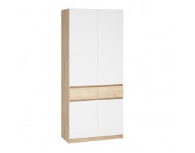 Шкаф Стоуби ШК-1000 Дуб крафт золотой/Глянец белый