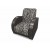 Кресло мягкое Антуан-1 (подлокотники кожзам черный/велюр зебра)