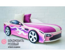 Детская кровать-машина Бондмобиль розовый