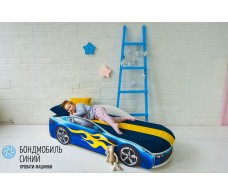 Детская кровать-машина Бондмобиль синий