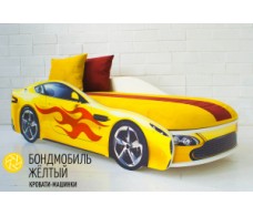 Детская кровать-машина Бондмобиль желтый