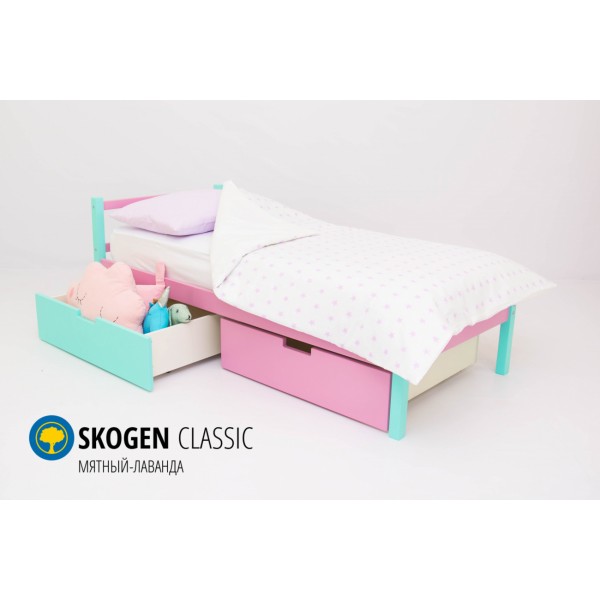 Детская кровать Svogen classic мятный-лаванда