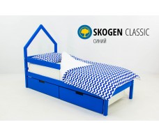 Детская кровать-домик мини Svogen синий