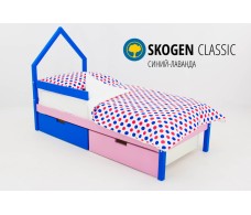 Детская кровать-домик мини Svogen синий-лаванда