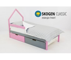 Детская кровать-домик мини  Svogen лаванда-графит