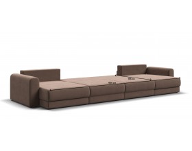 Модульный п-образный диван Ричмонд Модуль Велюр Монолит мокко