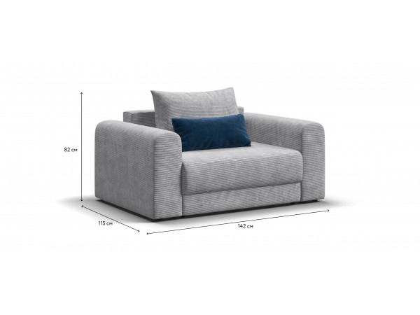 Кресло РИЧМОНД MODOOL Вельвет CORD серый