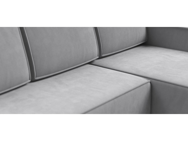 Угловой диван Лофт велюр Монолит сталь