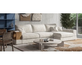 Угловой диван-кровать Босс Модуль XL правый, полка слева, Шенилл Смарт кварц