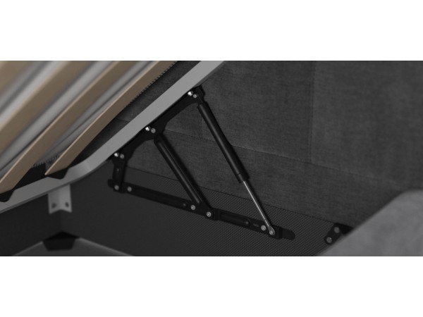 Белла Мини Кровать+ПМ 90*200 велюр Монолит серый