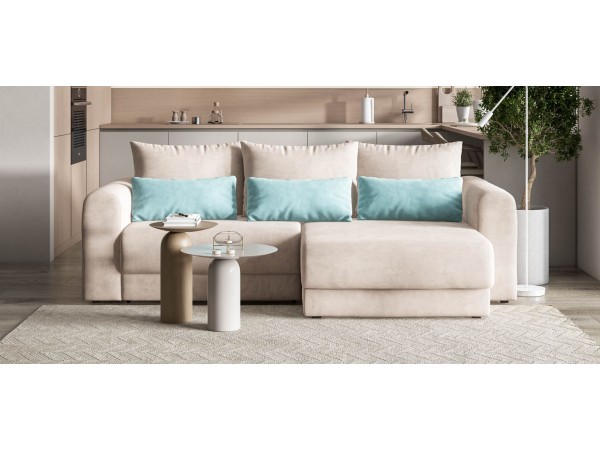 Модульный угловой диван РИЧМОНД MODOOL Велюр Monolit латте