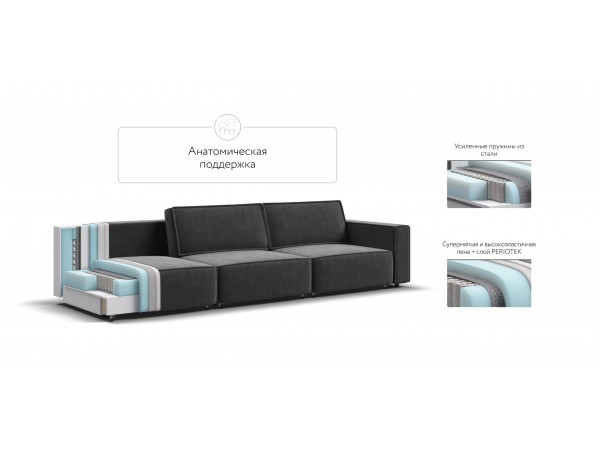 Диван BOSS SOFT MODOOL MAX Вельвет CORD графит