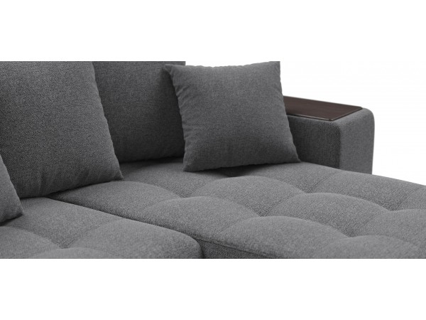 Угловой диван Ванкувер Рогожка Мальмо серый