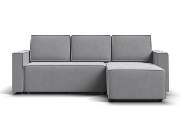 Угловой диван Лофт велюр Монолит сталь