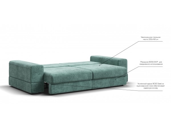 Диван-кровать BOSS MODOOL шенилл Gloss минт