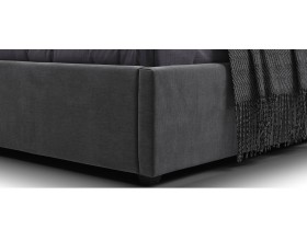 Белла Мини Кровать+ПМ 90*200 велюр Монолит серый