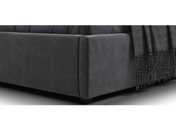 Белла Мини Кровать+ПМ 90*200 велюр Монолит серый