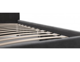 Белла Мини Кровать+ПМ 90*200 велюр Монолит серый