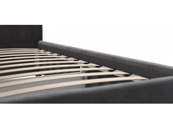 Белла Мини Кровать+ПМ 90*200 велюр Монолит серый