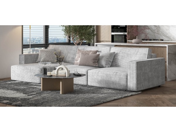 Угловой диван BOSS SOFT MODOOL MAX Вельвет CORD серый