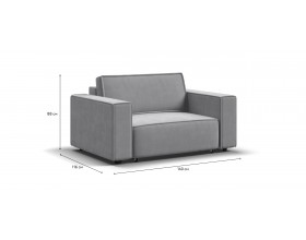 Кресло BOSS SOFT MODOOL велюр Monolit сталь