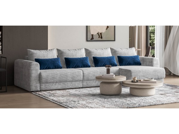 Модульный угловой диван РИЧМОНД MODOOL MAX Вельвет CORD серый