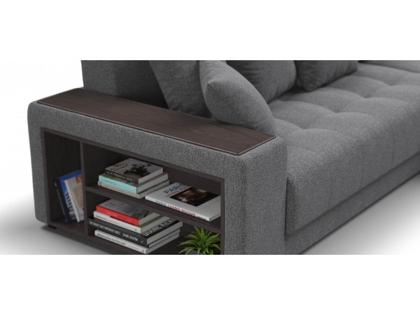 Угловой диван Ванкувер Рогожка Мальмо серый