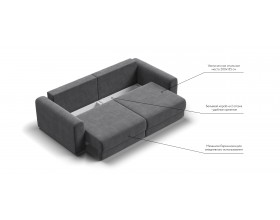 Модульный диван Ричмонд Модуль Велюр Монолит серый