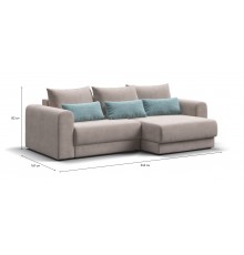 Модульный угловой диван РИЧМОНД MODOOL Велюр Monolit латте