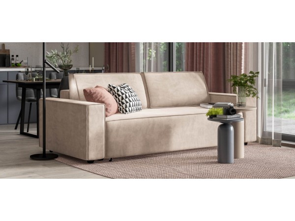 Диван Лофт велюр Монолит латте