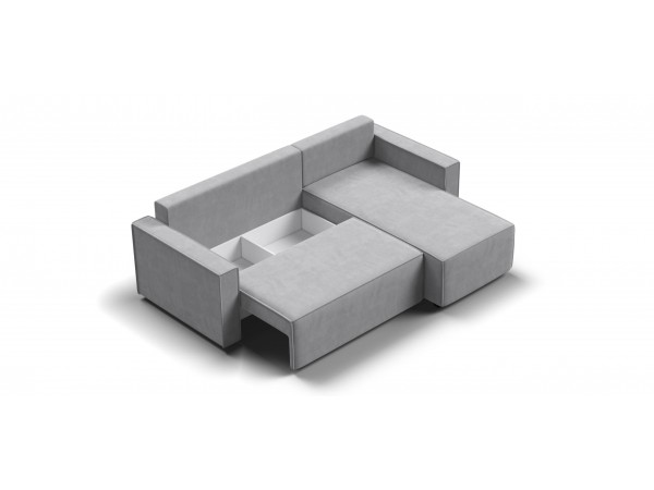 Угловой диван Лофт велюр Монолит сталь